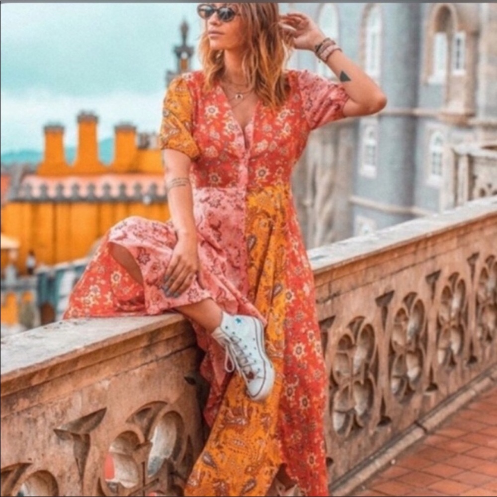 Zara Paisley Patchwork Handkerchief Dress